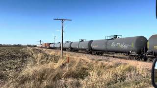 Canadian National Into The Wind … Pomeroy Iowa [upl. by Kciv]