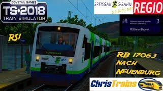 TRAIN SIMULATOR 2018 ☆ Breisgau SBahn RS1  RB 17063 nach Neuenburg  trainTeacher [upl. by Edee]