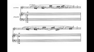 Oboe Sonata Op166 C SaintSaëns Score Animation [upl. by Kcirdaed]