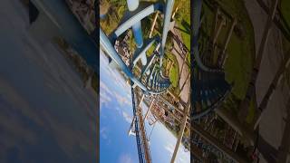 Insane inverted looping roller coaster Would you ride front row 😱🎢 [upl. by Aina]