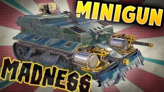 Crossout Gameplay  Double Reaper Minigun Tank Build  The Mini Minigun Tank  Crossout Builds [upl. by Capwell]