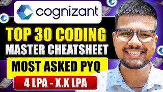 Top Cognizant Coding Questions for 2025 Batch  CheatSheet [upl. by Ahseyk763]