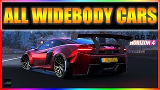 Forza Horizon 4  All 39 widebody kits [upl. by Aleak]