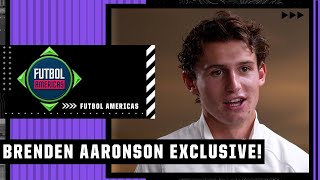 Brenden Aaronson EXCLUSIVE Dreams with the USMNT moving to Europe and playing in the UCL  ESPN FC [upl. by Eelyme]