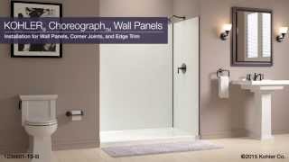 Shower Wall Panel Installation  Standard Alcove  Kohler Choreograph [upl. by Millur]