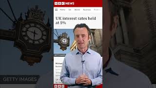 Bank of England holds interest rates at 5 youtubeshort bankofengland moneymantv [upl. by Errehs314]