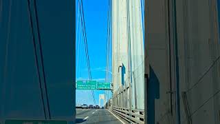 Verrazano Narrows Bridge 🌉 New York ❤️ roadtripusa drivingtrip travel [upl. by Ainsley568]