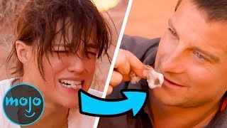 Top 10 Crazy Bear Grylls Celebrity Challenges [upl. by Minardi592]