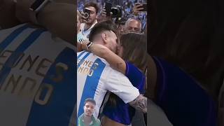 Messi and Neymar and✅ Ronaldo his girlfriend kissing  messi kiss [upl. by Cohn]