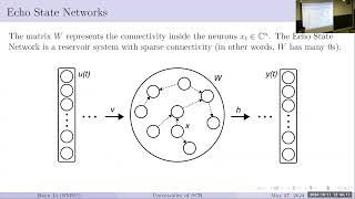 Universality of simple cycle reservoirs using dilation theory NMSU Colloquium [upl. by Tibold]