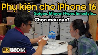 PHỤ KIỆN CHO IPHONE 16 SERIES ỐP LƯNG SPIGEN MIPOW DÁN MÀN HÌNH VUA TRÂU SẠC INNOSTYLE HYPER [upl. by Bortman]