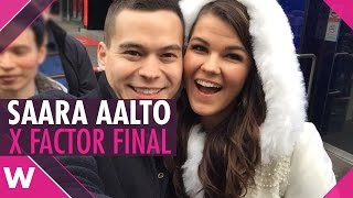 Saara Aalto X Factor Final interview  London Leicester Square  wiwibloggs [upl. by Reinald]