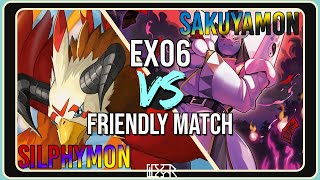 Silphymon vs Sakuyamon Digimon TCG EX6 Exhibition Match Match Commentary Ad Free [upl. by Amalburga]