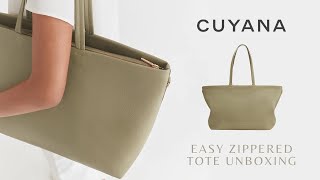 Cuyana Easy Zipper Tote Unboxing amp First Impressions [upl. by Astra401]