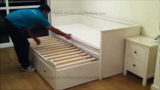 IKEA Hemnes Day Trundle Bed with 3 Drawers White [upl. by Amalbena728]