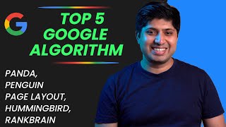 Top 5 Google AlgorithmsUpdates  Panda Penguin Page Layout Hummingbird RankBrain Ko Janiye [upl. by Parks]