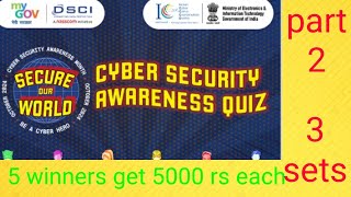 Secure our world  Cyber security awareness quiz  cash prize for winnersmy gov quizpart 2 3 sets [upl. by Ailla]