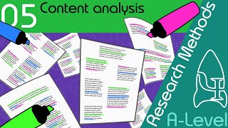 Content analysis  Research Methods  A Level Psychology [upl. by Suter]