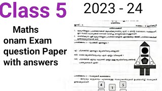 Onam Exam 2023  24 Maths firsttermexam [upl. by Redla]