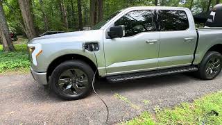 Ford Lightning charging at a campsite [upl. by Bollay]