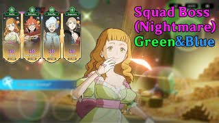 Mereoleona  Mimosa ss7 Mono Green team vs Squad Boss Nightmare clear BlueGreen  BCM Global [upl. by Daahsar]