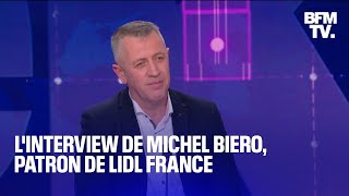 Linterview de Michel Biero patron de Lidl France en intégralité [upl. by Ansaev]