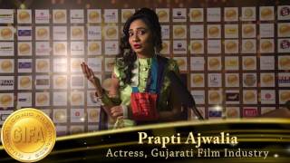 Gujarati Iconic Film AwardsGIFA InterviewPrapti Ajwalia [upl. by Lamak]