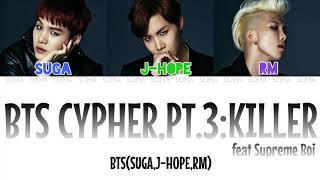 BTS Cypher PT3  KILLERFeat Supreme Boi  BTS防弾少年団방탄소년단 日本語字幕歌詞かなるび [upl. by Karlen]