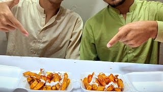 fries challenge guess who win khaopiyoaishkaro food comedy challenge [upl. by Atlas]