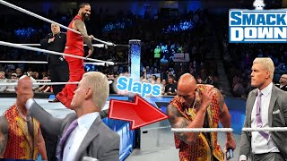 Finally  Cody Rhodes Slaps the Rock On SmackDown Today highlights 🤕 [upl. by Aeduj166]