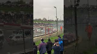 Banger carnage Hednesford Hills Raceway 0311 bangerracingcrashes carnage bangercrashes 💥 [upl. by Assel]