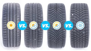 Michelin Pilot Sport 4S vs PIlot Sport AllSeason 4 vs CrossClimate 2 vs XIce Snow Tested and Rated [upl. by Fornof]