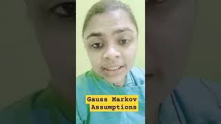 Gauss Markov Assumptions shorts economics career econometrics student university PhD [upl. by Feldt928]