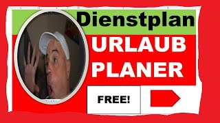 Exel Urlaubsplaner Dienstplan Maschine [upl. by Rakia]