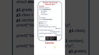 accessing structs in c ensolutions5210 en strings string c clanguage clanguageforbeginners [upl. by Bourke]