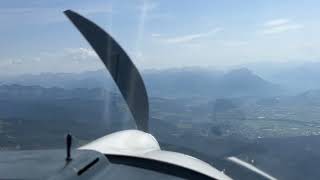 310 Flug bei Hohenems Dornbirn Richtung Feldkirch Blick Säntis  Heimat Alpen von oben [upl. by Heathcote]