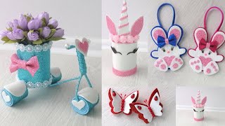 4 Amazing Ideas With Foam Sheet  DIY Easy Crafts Ideas [upl. by Arualana]