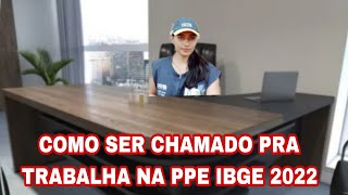 FUI CHAMADA PRA TRABALHA NA PPE IBGE CENSO 2022 [upl. by Lorenz]