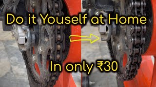 KTM Duke 390 ki chain kaise clean aur Lube Krein  How to Clean amp Lube open Chain set at home [upl. by Etnuad]