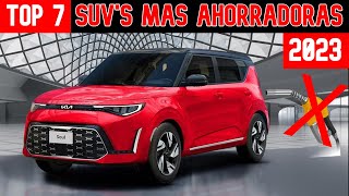 7 SUV´S mas ahorradoras de GASOLINA del 2023 ⛽️ [upl. by Gertrude82]