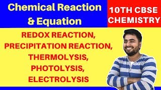 IMPORTANT TYPES OF CHEMICAL REACTIONS  CLASS 1O CHEMISTRY  CHEMICAL REACTIONS AND EQUATIONS [upl. by Antonetta]