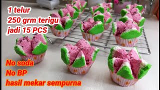 mekar sempurna dijamin berhasil  bolu kukus mekar  bolu kukus 1 telur  kue basah kekinian 2024 [upl. by Nylavad]