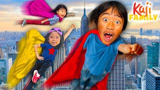 Ryans Superhero Adventures with Kaji Family [upl. by Irved]