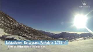 Tiefenbachgletscher Sölden Kamerafahrt Piste 38 [upl. by Inirt345]