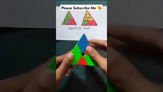 HOW TO SOLVE PYRAMID CUBE🤯 PYRAMID CUBE SOLVE MAGIC TRICK rubikscube shorts shortsfeed [upl. by Annenn]