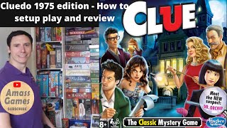 Cluedo Clue board game  how to setup play and review Waddingtons classic 1975 vintage  AmassGames [upl. by Fasa610]