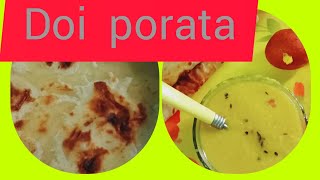 Doi Paratha Bengali style recipe doiparatha [upl. by Holmun]