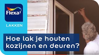 Houten kozijnen en deuren lakken  Flexa Verf [upl. by Eugene520]