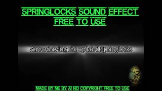 FNAF NEW SOUNDS Springlocks getting turned offf FREE TO USE [upl. by Introk179]