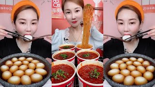 먹방 Spicy China Foods 🌶️  Spicy NOODLES and EGGS  eating sounds Mukbang ASMR [upl. by Ierna]